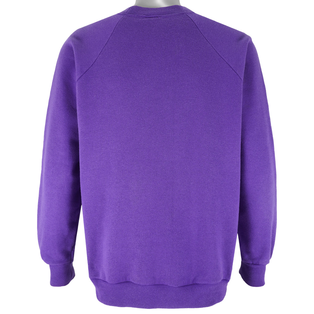 Disney (Mickey) - Purple Goofy Crew Neck Sweatshirt 1990s Large