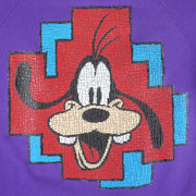 Disney (Mickey) - Purple Goofy Crew Neck Sweatshirt 1990s Large