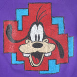 Disney (Mickey) - Purple Goofy Crew Neck Sweatshirt 1990s Large