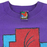 Disney (Mickey) - Purple Goofy Crew Neck Sweatshirt 1990s Large