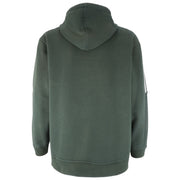 Adidas - Green 1/4 Zip Hooded Sweatshirt 1990s Medium Vintage Retro