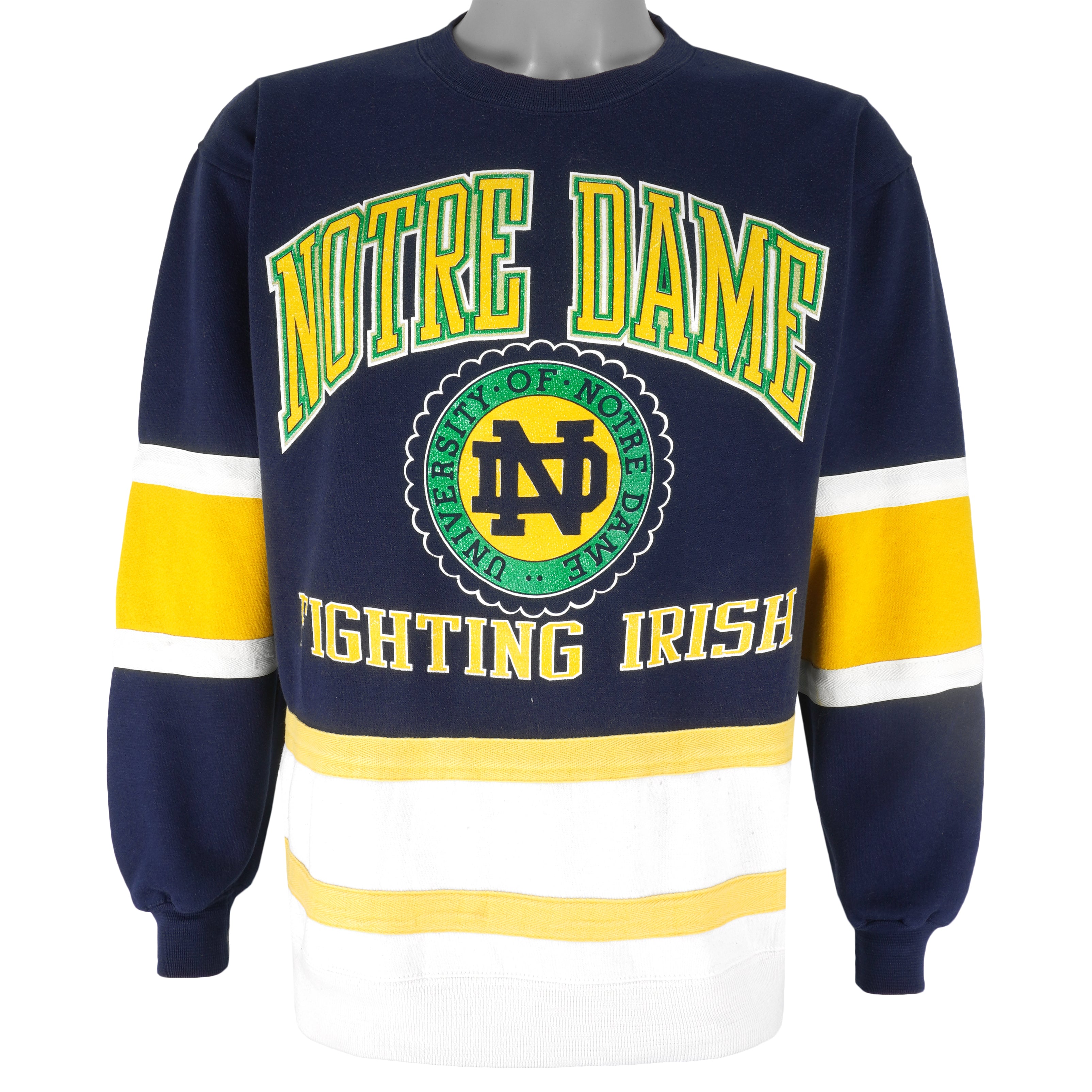 NCAA (Logo 7) - Notre Dame Fighting Irish Sweatshirt 1990s Medium Vintage Retro Football college