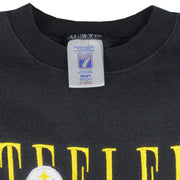 NFL (Logo 7) - Pittsburgh Steelers Embroidered Sweatshirt 1990s X-Large Vintage Retro Football