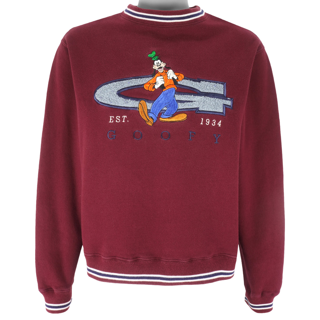 Disney (Mickey) - Goofy Crew Neck Sweatshirt 1990s Small