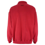 Adidas - Red Equipment 1/4 Zip Embroidered Sweatshirt 1990s X-Large Vintage Retro