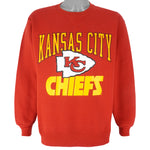 NFL (Russell Athletic) - Kansas City Chiefs Crew Neck Sweatshirt 1990s Large Vintage Retro Football