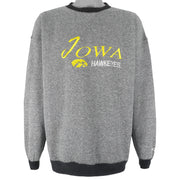 NCAA (Logo Athletic) - Iowa Hawkeyes Crew Neck Sweatshirt 1990s Large Vintage Retro Football College