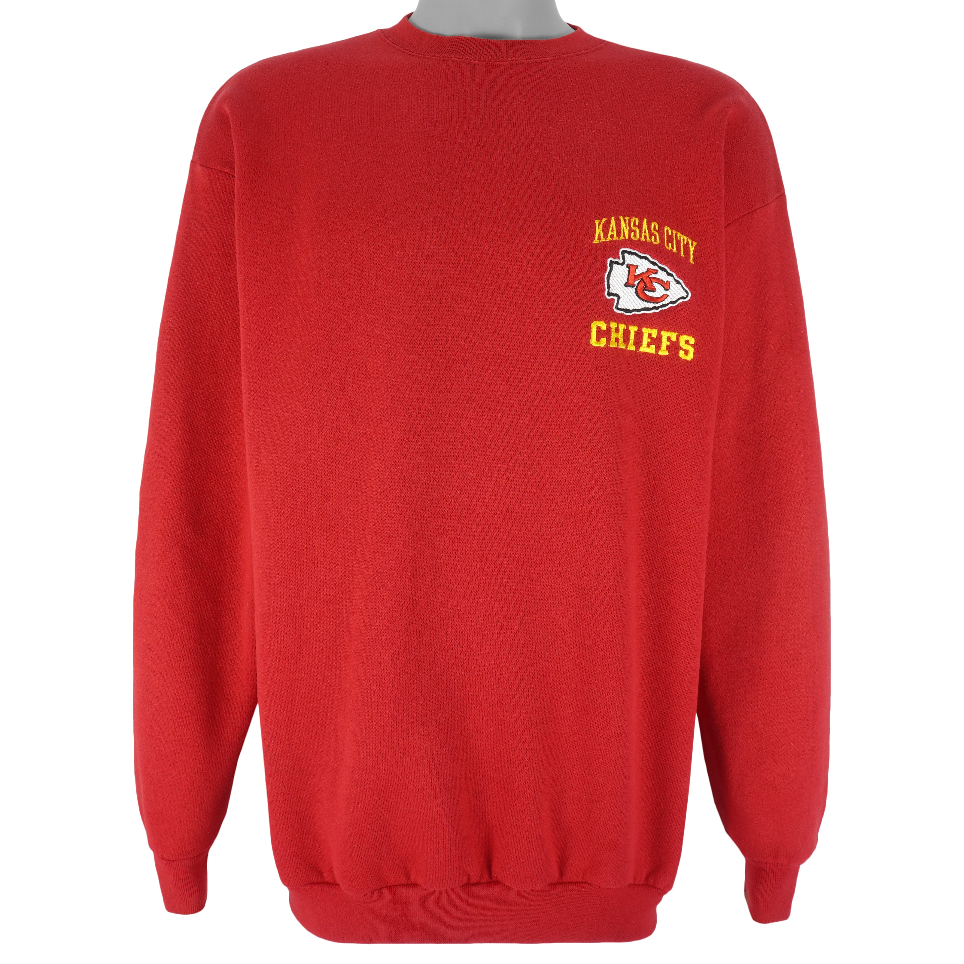 NFL (Logo 7) - Kansas City Chiefs Crew Neck Sweatshirt 1990s Large Vintage Retro Football