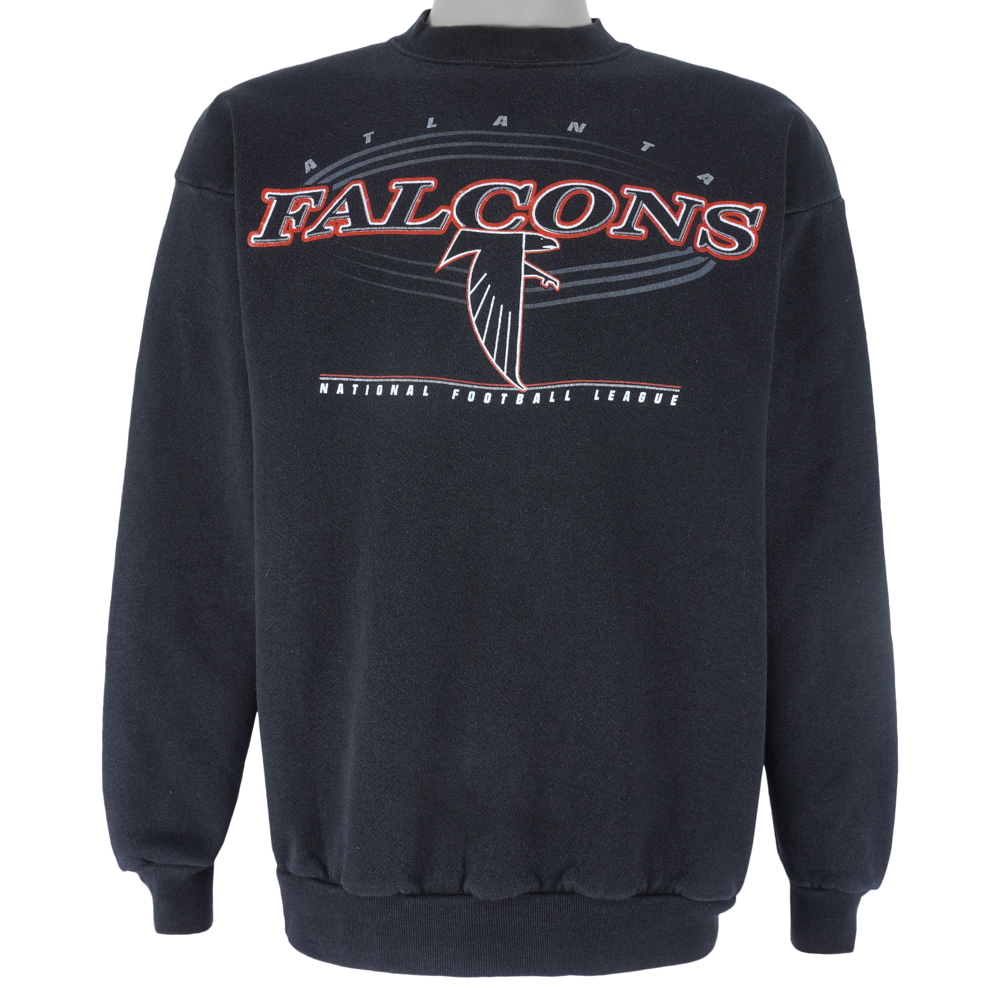 NFL (Logo 7) - Atlanta Falcons Crew Neck Sweatshirt 1990s Large Vintage Retro Football