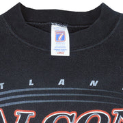 NFL (Logo 7) - Atlanta Falcons Crew Neck Sweatshirt 1990s Large Vintage Retro Football