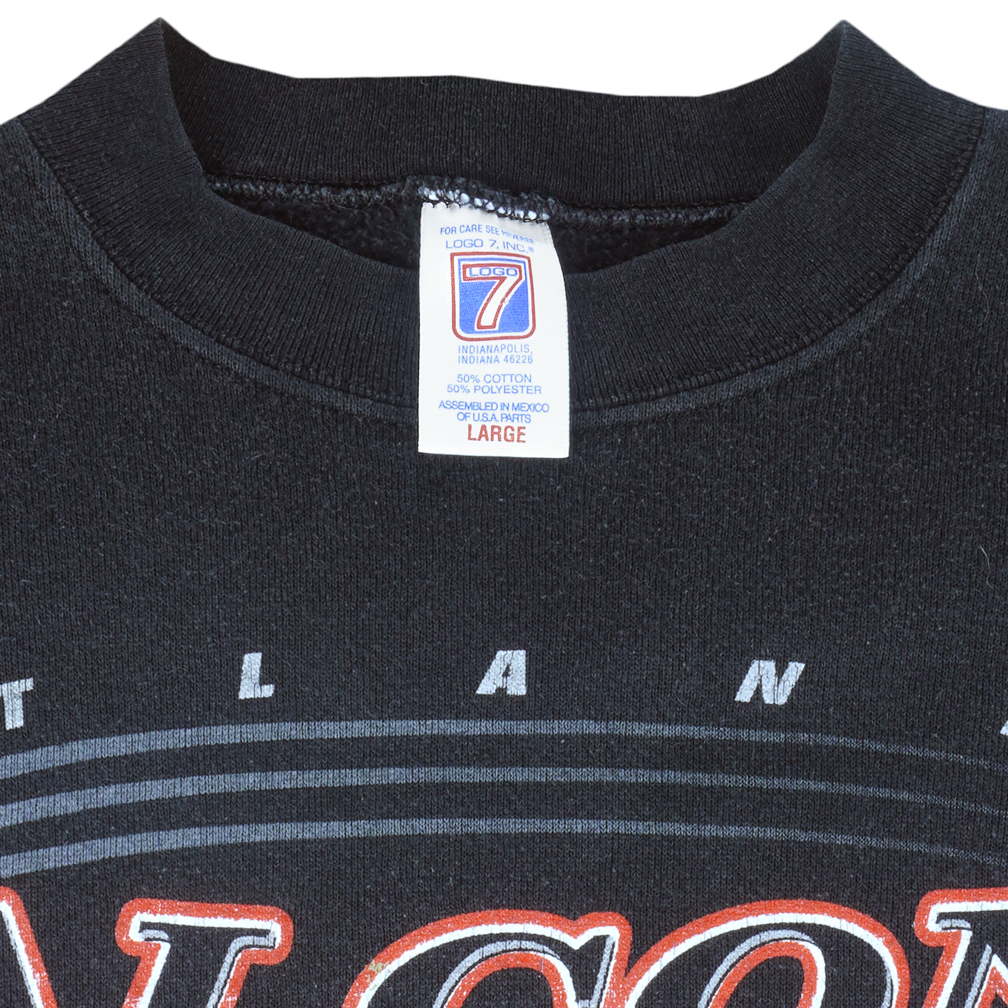 NFL (Logo 7) - Atlanta Falcons Crew Neck Sweatshirt 1990s Large Vintage Retro Football