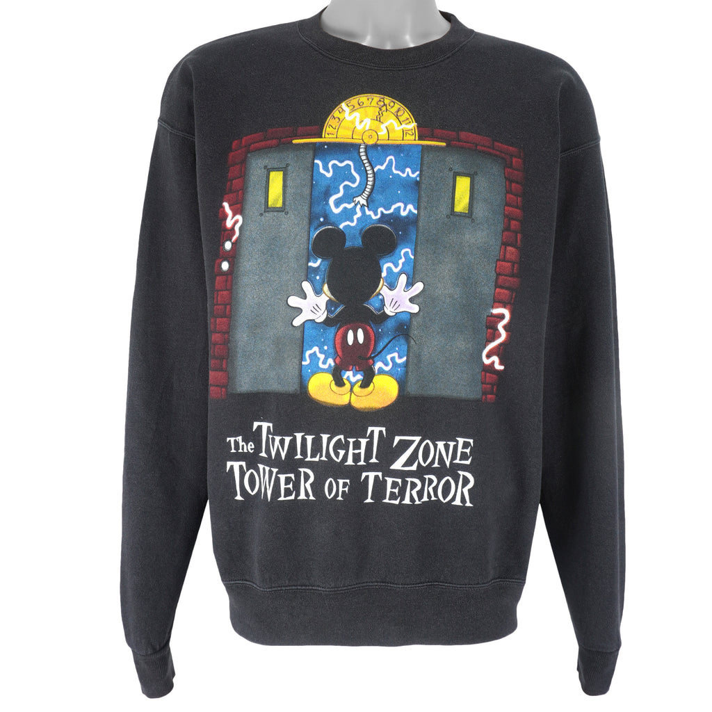 Disney - Mickey The Twilight Zone Crew Neck Sweatshirt 1990s Medium Vintage Retro