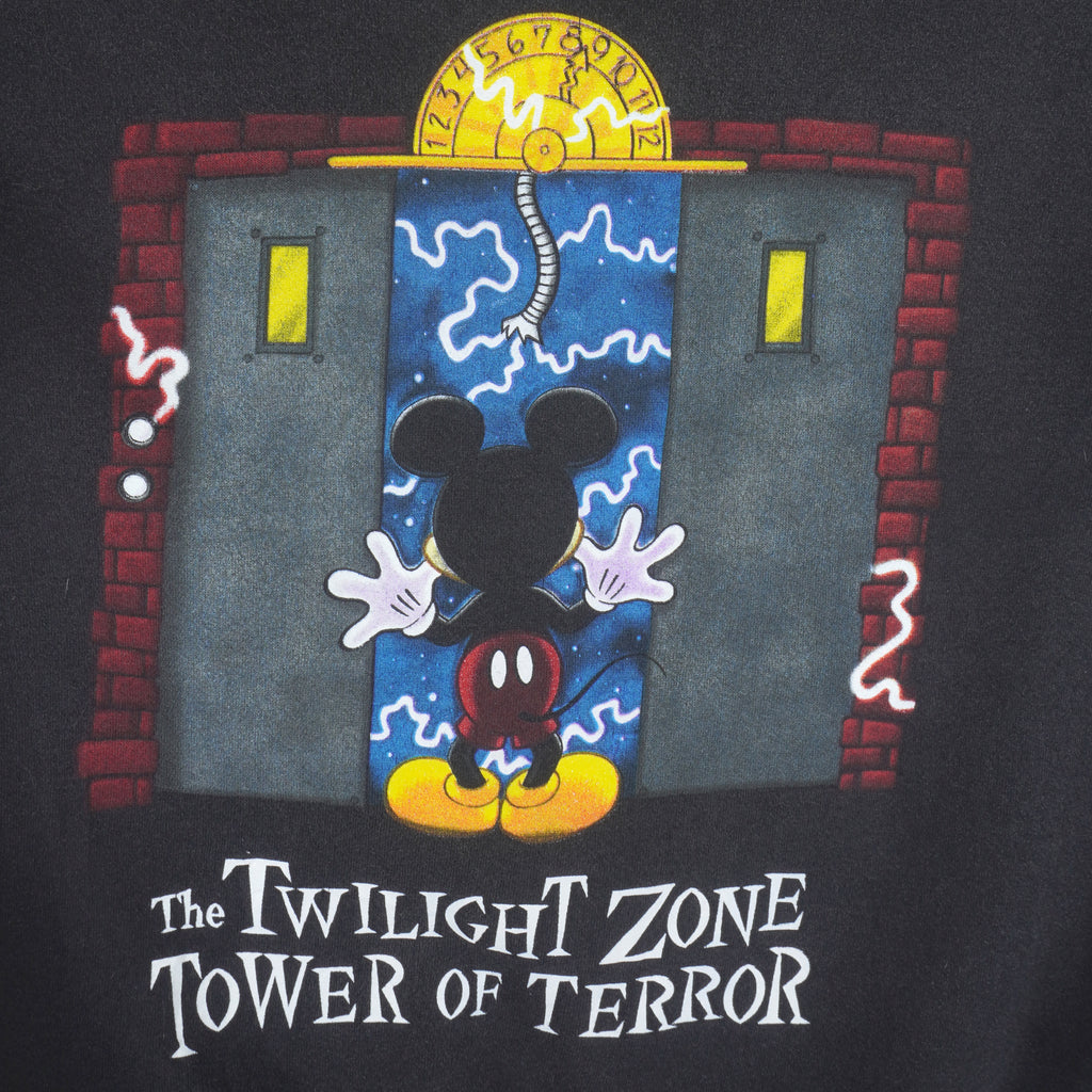 Disney - Mickey The Twilight Zone Crew Neck Sweatshirt 1990s Medium Vintage Retro