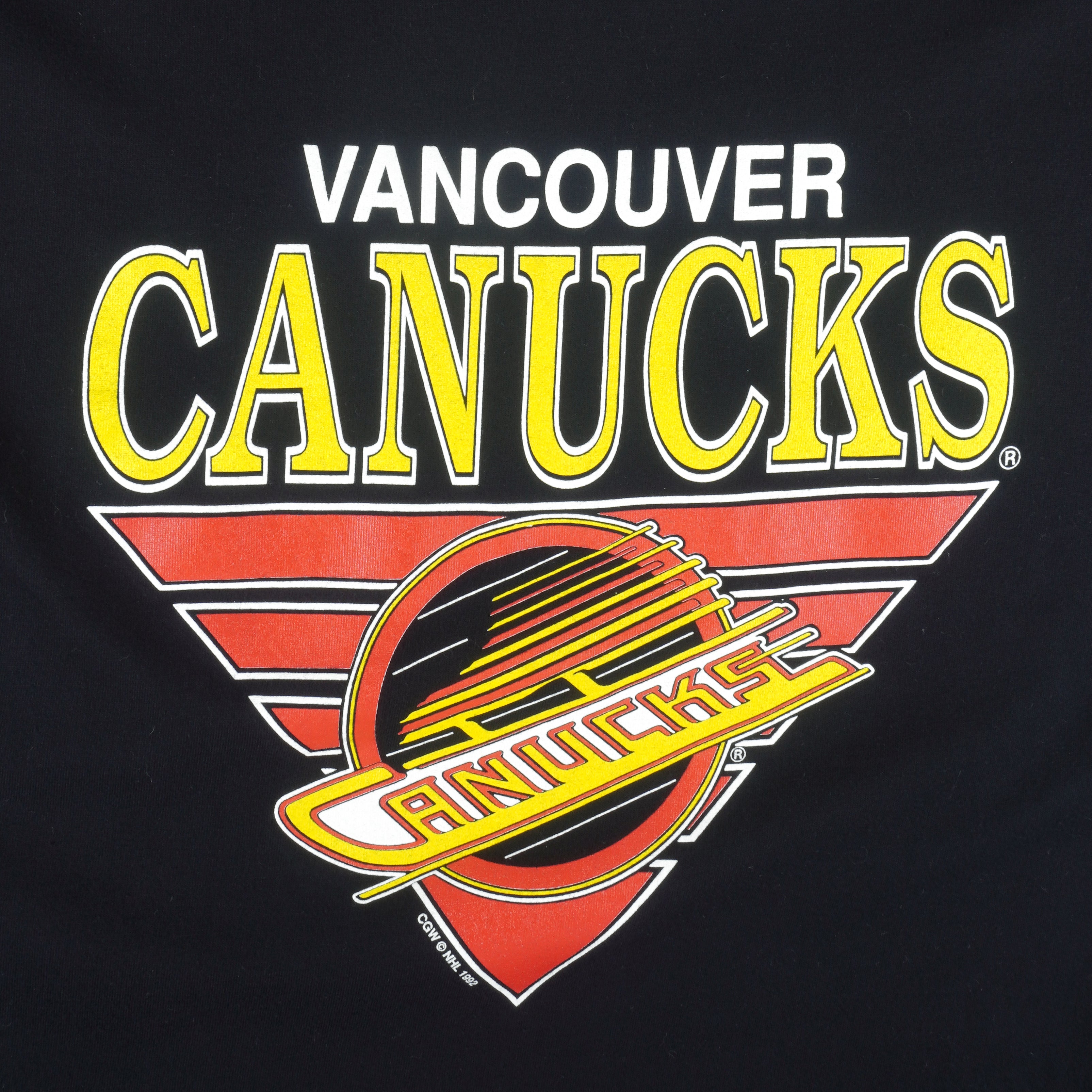 NHL (Waves) - Vancouver Canucks Deadstock T-Shirt 1992 X-Large Vintage Retro Hockey