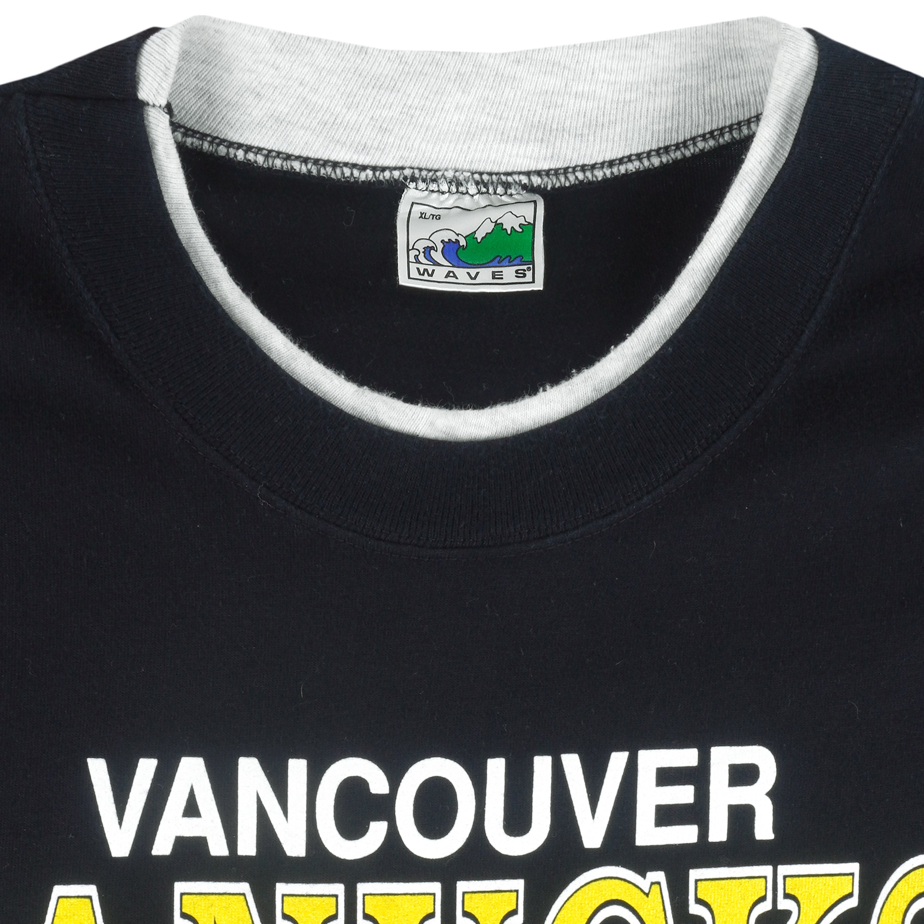 NHL (Waves) - Vancouver Canucks Deadstock T-Shirt 1992 X-Large Vintage Retro Hockey