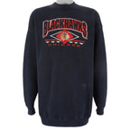NHL (Logo Athletics) - Chicago Blackhawks Embroidered Sweatshirt 1990s X-Large Vintage Retro Hockey