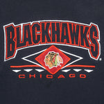 NHL (Logo Athletics) - Chicago Blackhawks Embroidered Sweatshirt 1990s X-Large Vintage Retro Hockey