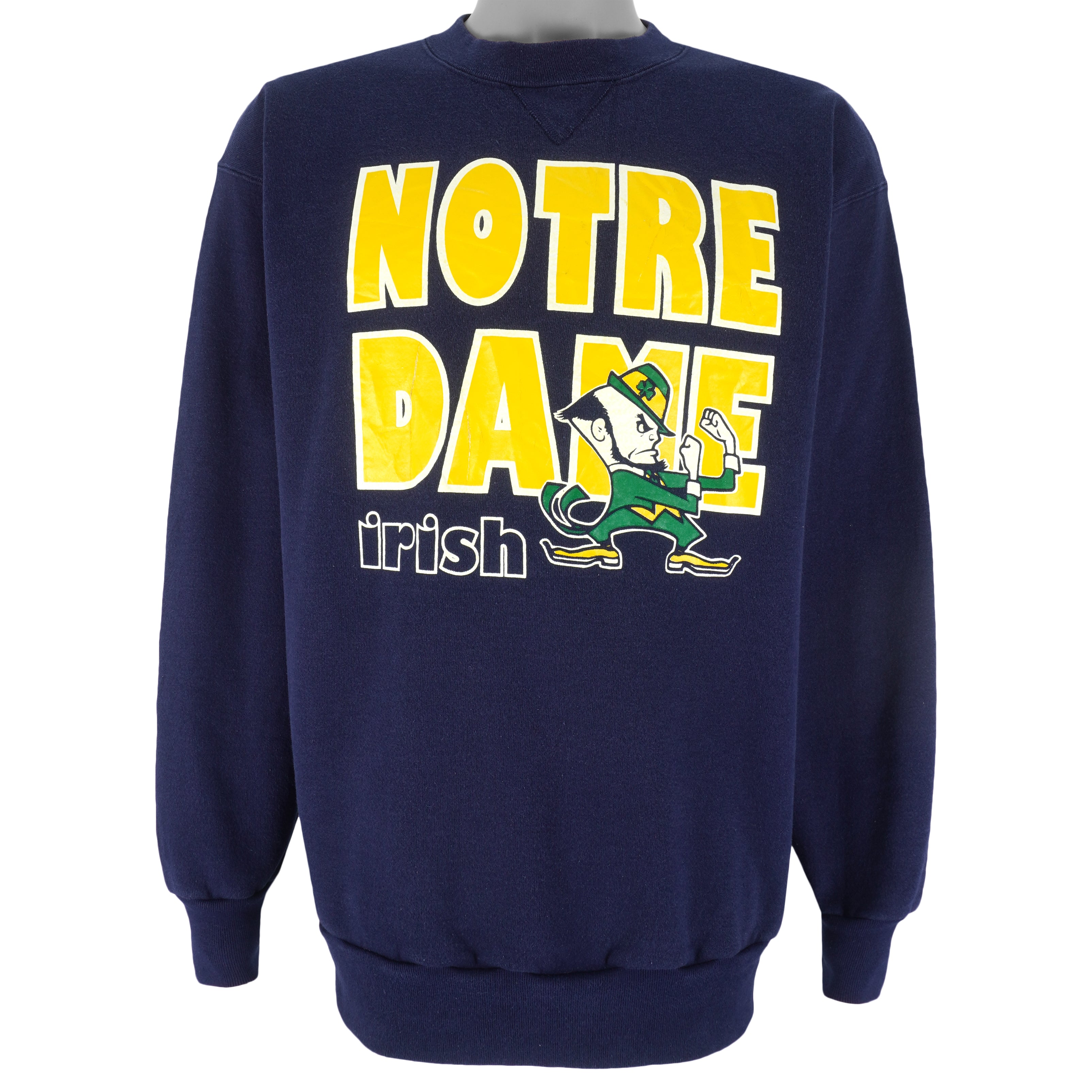 NCAA (Bike) - Notre Dame Fighting Irish Crew Neck Sweatshirt 1990s X-Large Vintage Retro Football college