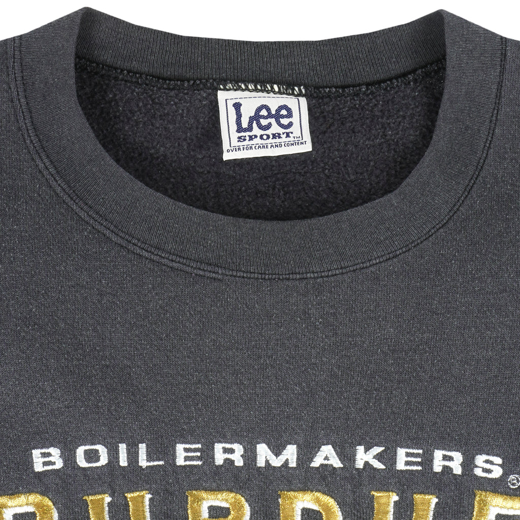 NCAA (Lee) - Purdue University Boilermakers Embroidered Sweatshirt 1990s Large Vintage Retro Football College