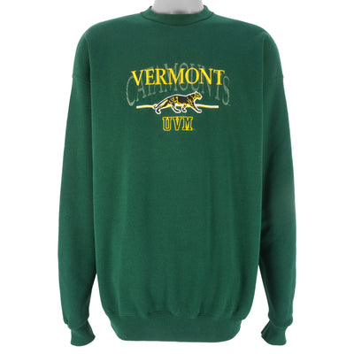 NCAA (CS) - Vermont University Catamounts UVM Embroidered Sweatshirt 1990s X-Large