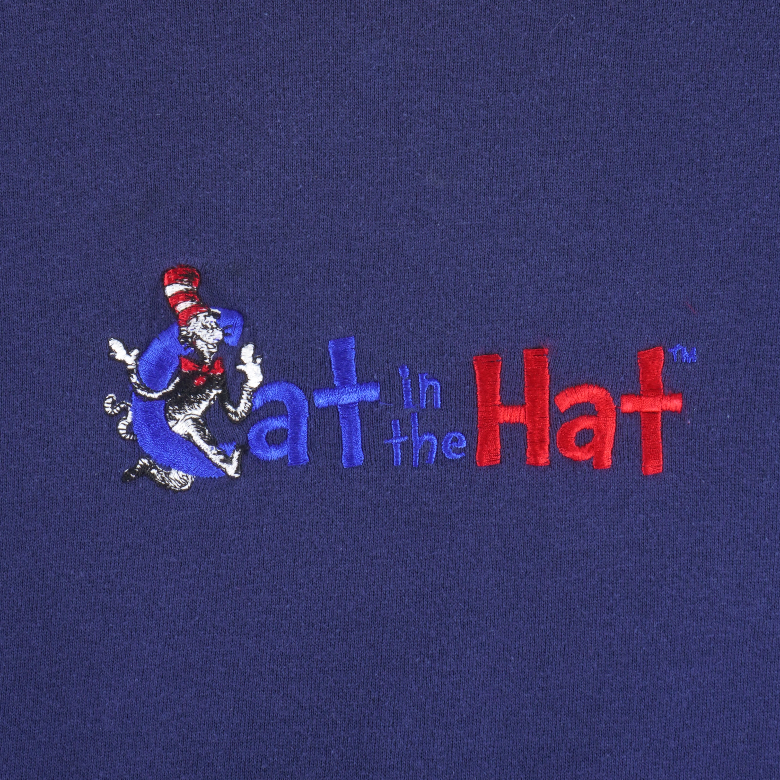 Vintage - Dr. Seuss, The Cat In The Hat Crew Neck Sweatshirt 1990s X-Large Vintage Retro