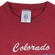 NHL (Logo 7) - Colorado Avalanche Crew Neck Sweatshirt 1990s Large Vintage Retro Hockey