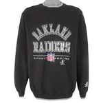 NFL (Logo Athletic) - Oakland Raiders Embroidered Sweatshirt 1990s Large