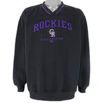 MLB (Lee) - Colorado Rockies Embroidered Crew Neck Sweatshirt 1990s X-Large