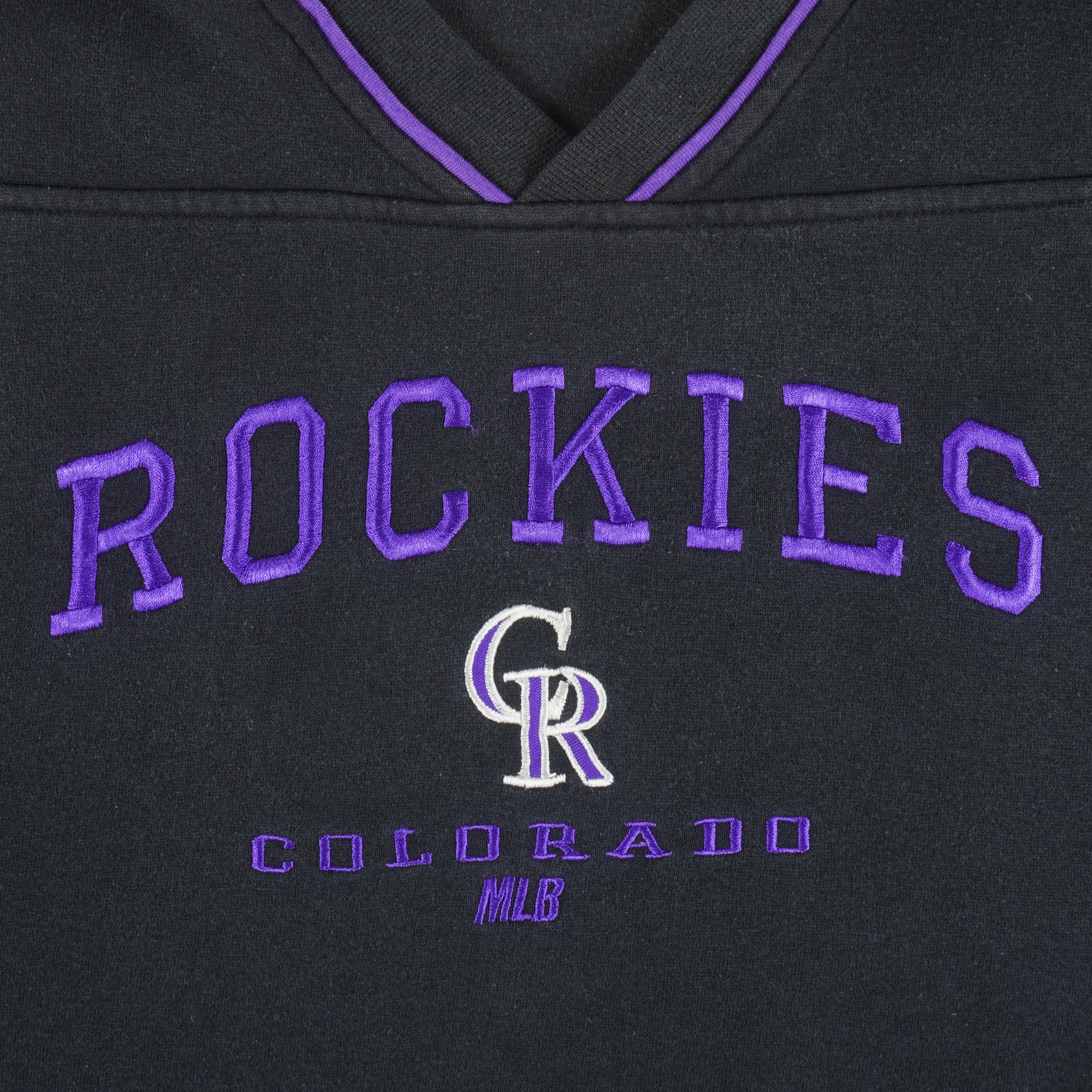 MLB (Lee) - Colorado Rockies Embroidered Crew Neck Sweatshirt 1990s X-Large Vintage Retro Baseball