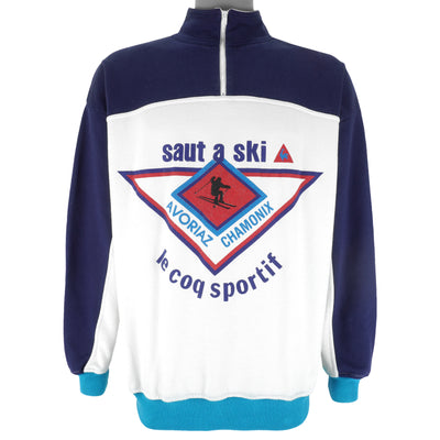 Le Coq Sportif - Saut A Ski 1/4 Zip Sweatshirt 1990s Large