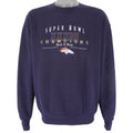 NFL (Nutmeg) - Denver Broncos Embroidered Crew Neck Sweatshirt 1999 Large Vintage Retro Football