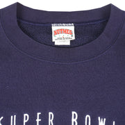 NFL (Nutmeg) - Denver Broncos Embroidered Crew Neck Sweatshirt 1999 Large Vintage Retro Football