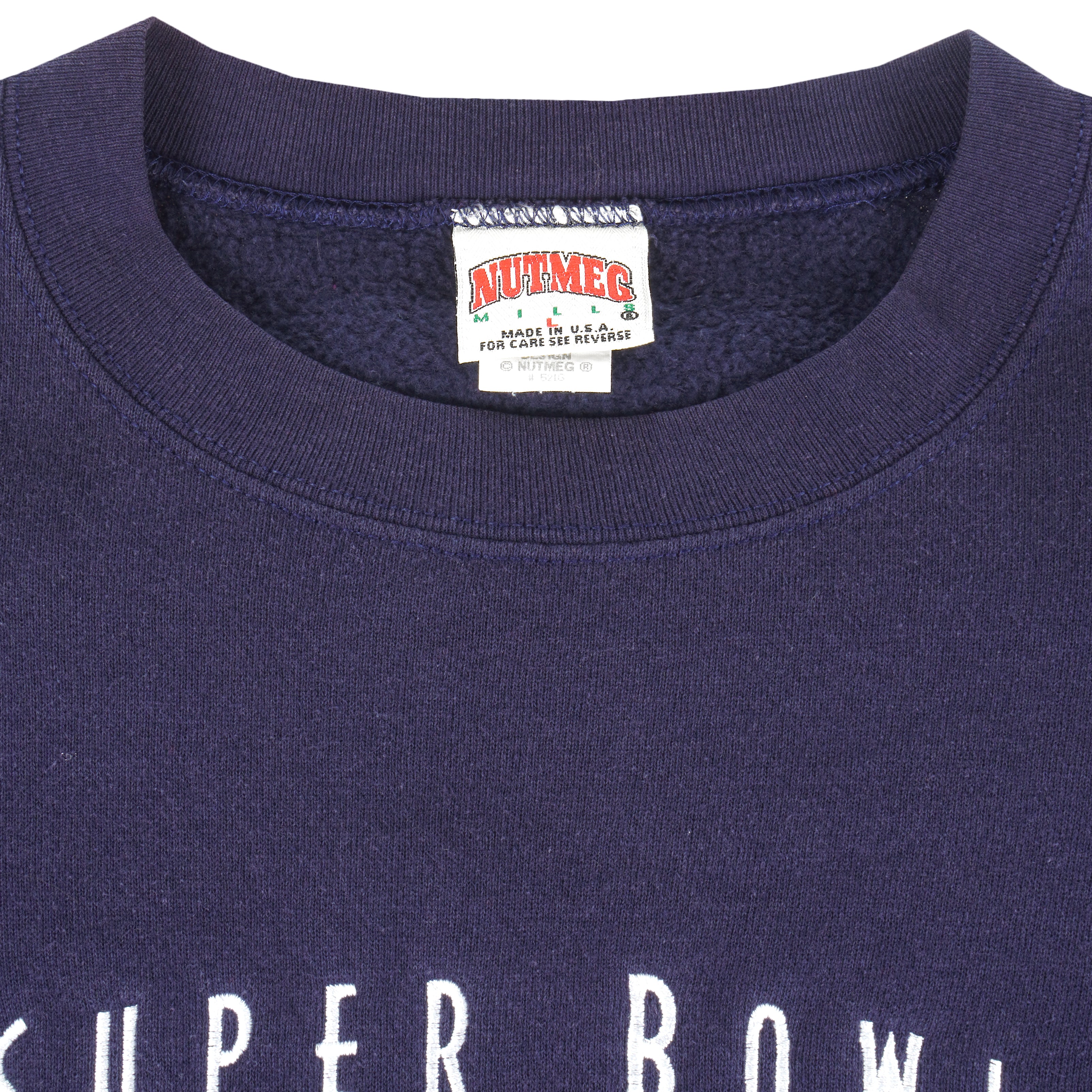 NFL (Nutmeg) - Denver Broncos Embroidered Crew Neck Sweatshirt 1999 Large Vintage Retro Football