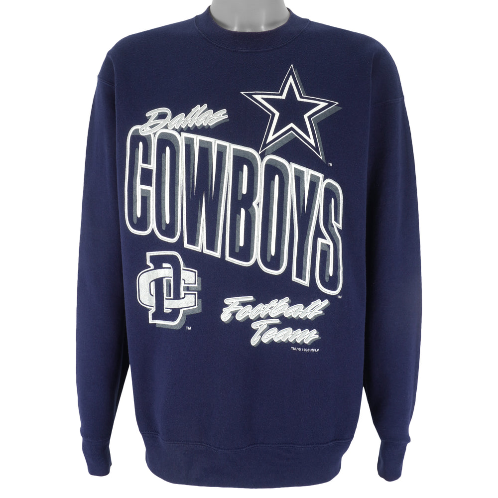NFL (Fruit Of The Loom) - Dallas Cowboys Crew Neck Sweatshirt 1993 X-Large Vintage Retro Football