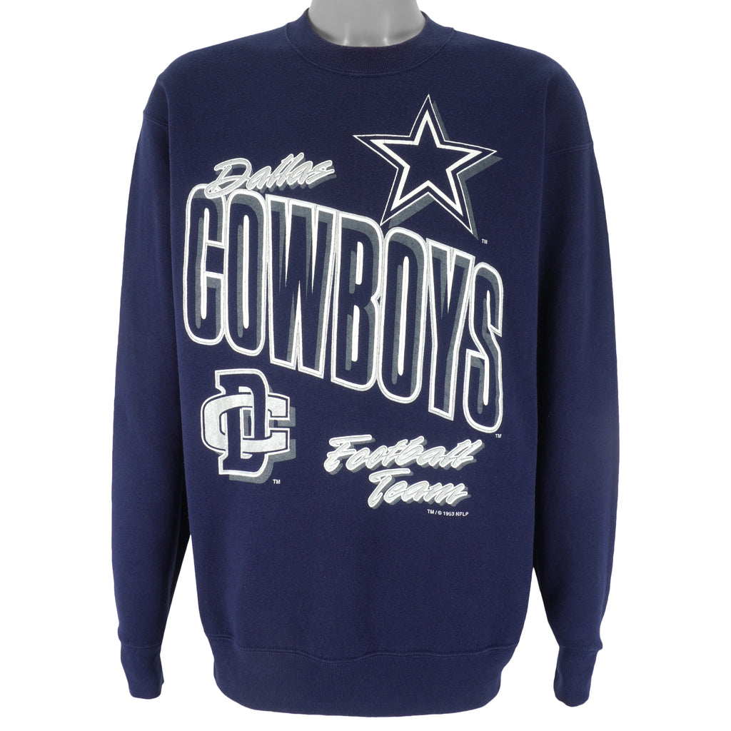 NFL (Fruit Of The Loom) - Dallas Cowboys Crew Neck Sweatshirt 1993 X-Large Vintage Retro Football
