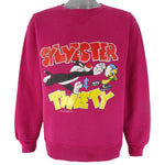 Looney Tunes (Signal Sports) - Sylvester & Tweety Bird Crew Neck Sweatshirt 1993 Large Vintage Retro