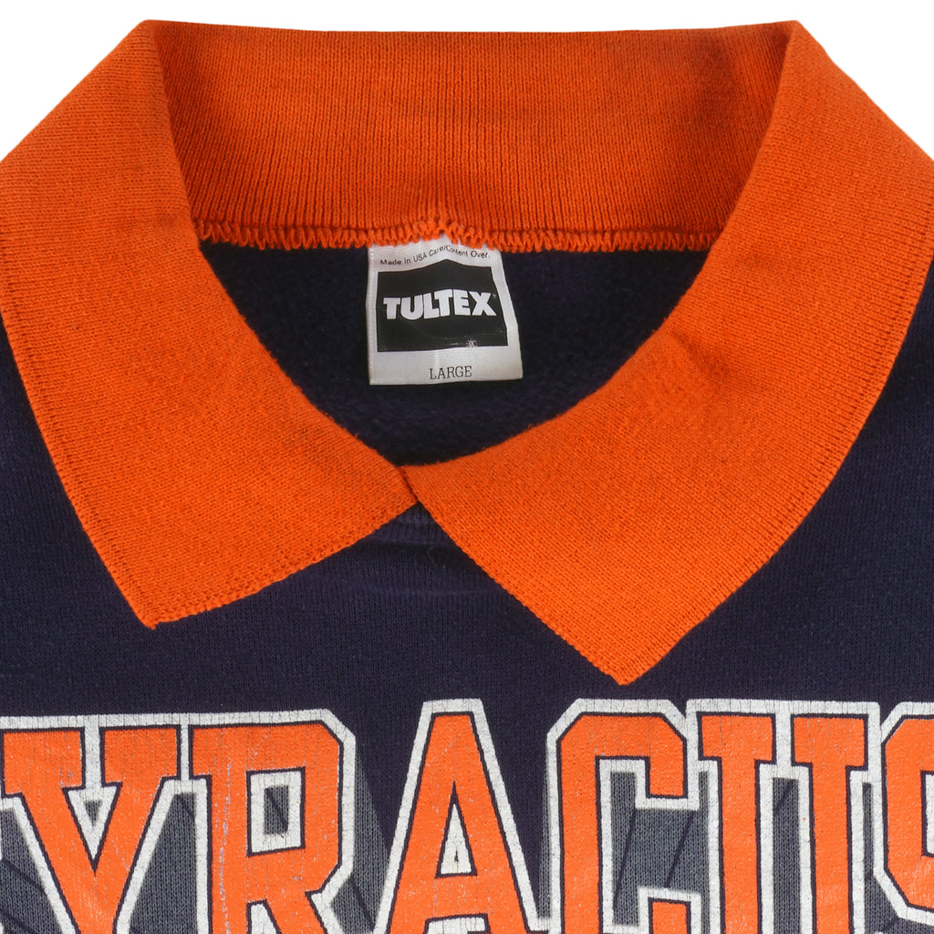NCAA (Tultex) - Syracuse Orangemen Crew Neck Sweatshirt 1990s Large Vintage Retro Football College