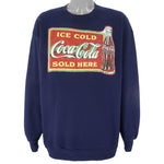 Vintage - Coca-Cola Ice Cold Sold Here Crew Neck Sweatshirt 1990s Large Vintage Retro