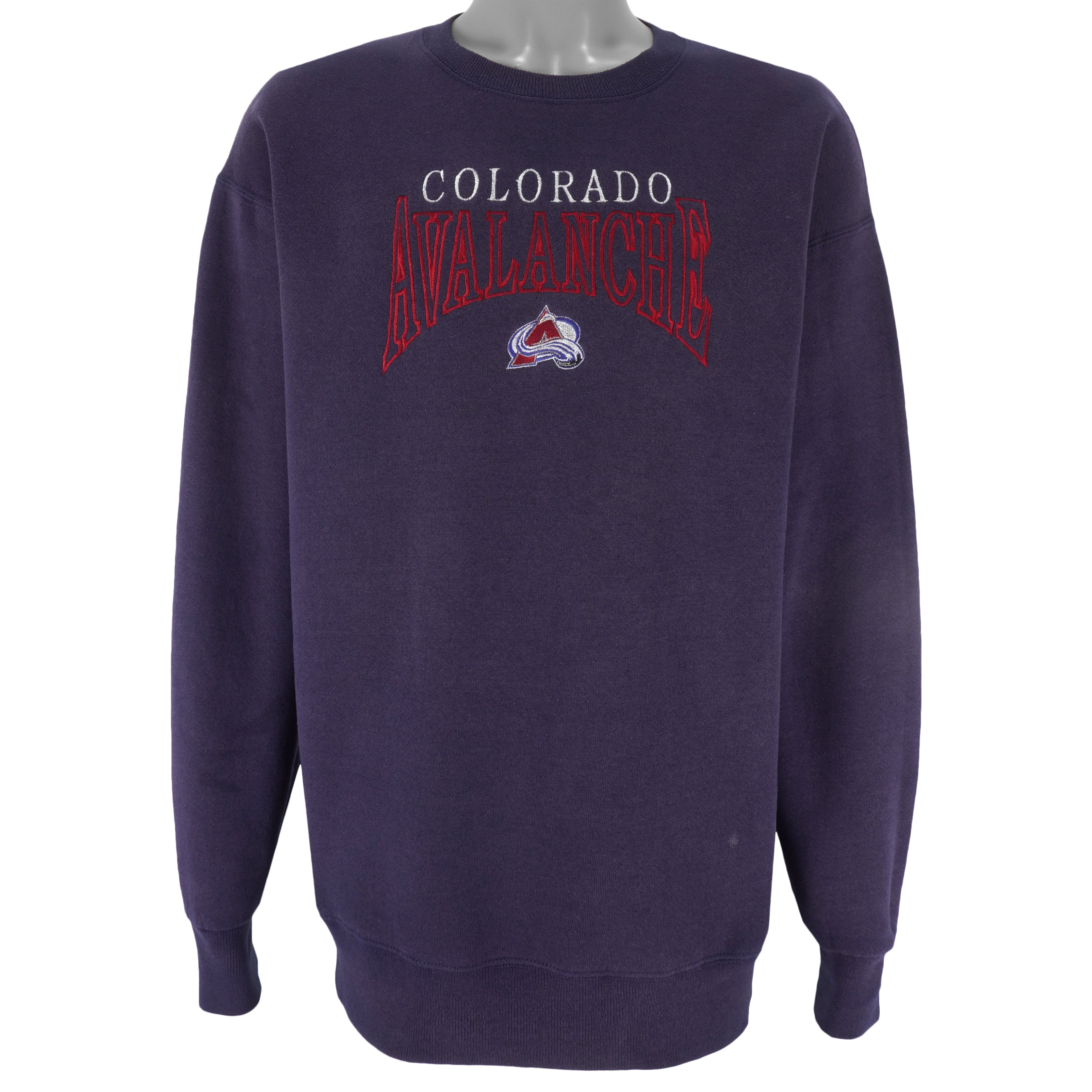 NHL (Lee) - Colorado Avalanche Embroidered Sweatshirt 1990s Large Vintage Retro Hockey
