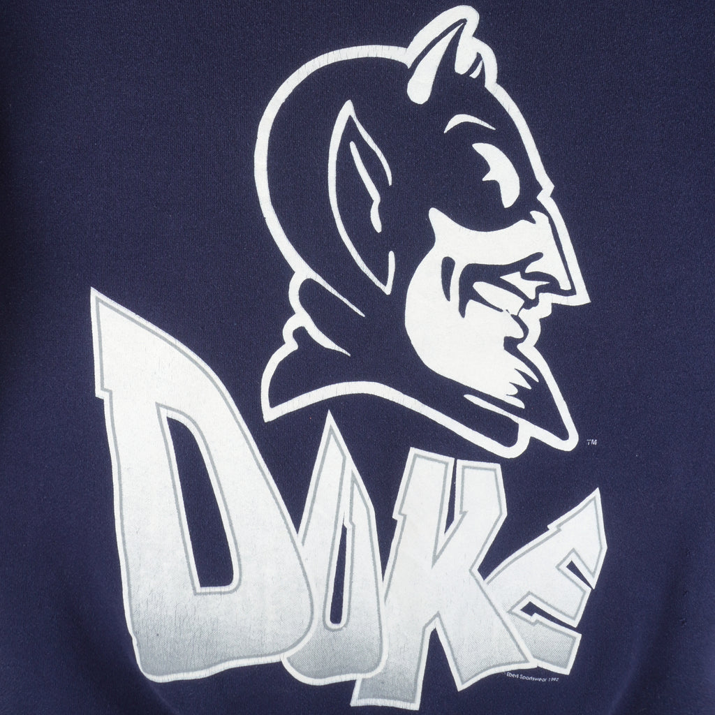NCAA (Tultex) - Duke University Blue Devils Crew Neck Sweatshirt 1990s Large Vintage Retro Football college