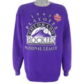 MLB (Nutmeg) - Colorado Rockies Crew Neck Sweatshirt 1995 X-Large vintage Retro Baseball
