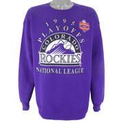 MLB (Nutmeg) - Colorado Rockies Crew Neck Sweatshirt 1995 X-Large vintage Retro Baseball