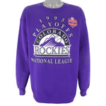 MLB (Nutmeg) - Colorado Rockies Playoffs Crew Neck Sweatshirt 1995 X-Large