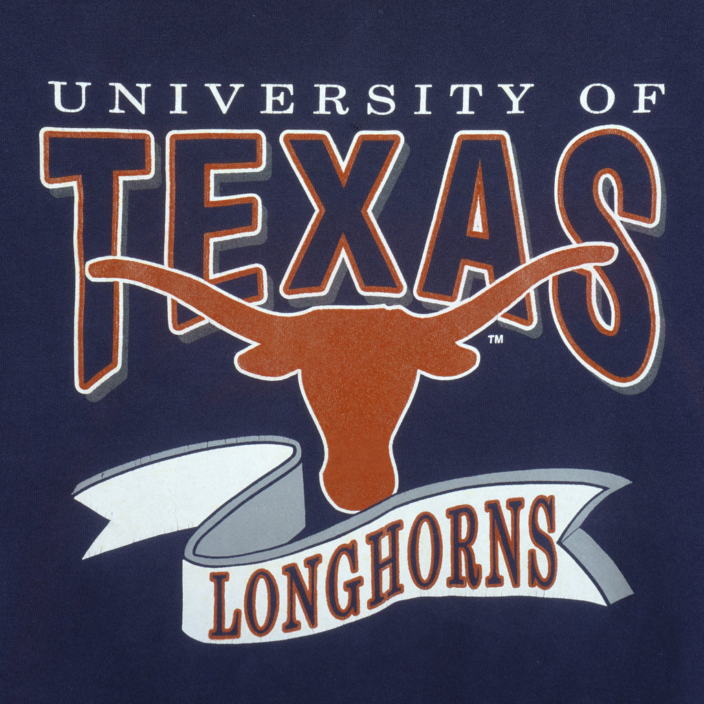 NCAA - University of Texas Longhorns Crew Neck Sweatshirt 1990s Large Vintage Retro Football College