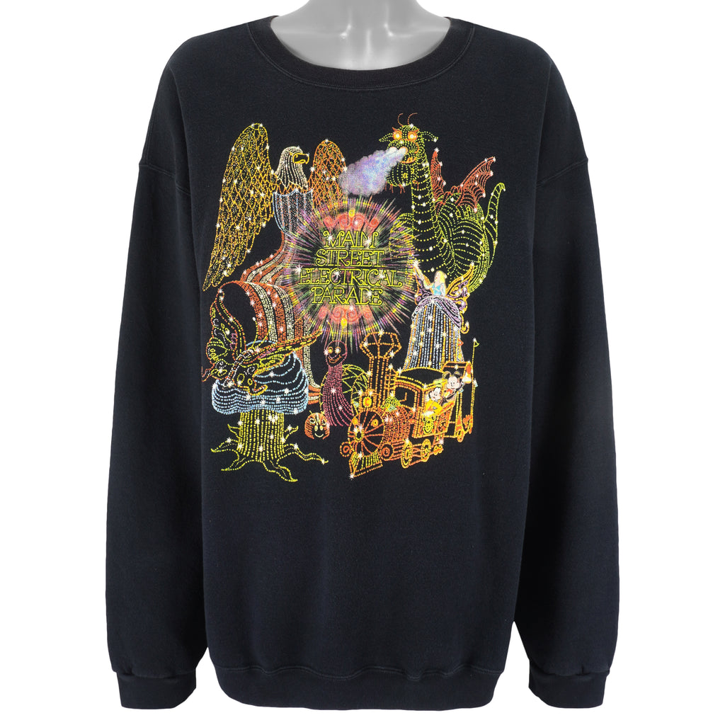 Disney - Main Street Electrical Parade Crew Neck Sweatshirt 1990s XX-Large Vintage Retro