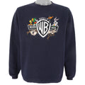 Looney Tunes - WB Tuns Squad Embroidered Crew Neck Sweatshirt 1990s Small Vintage Retro