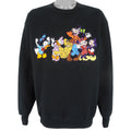 Disney (Too Cute) - Mickey & Friends Embroidered Crew Neck Sweatshirt 1990s Large Vintage Retro