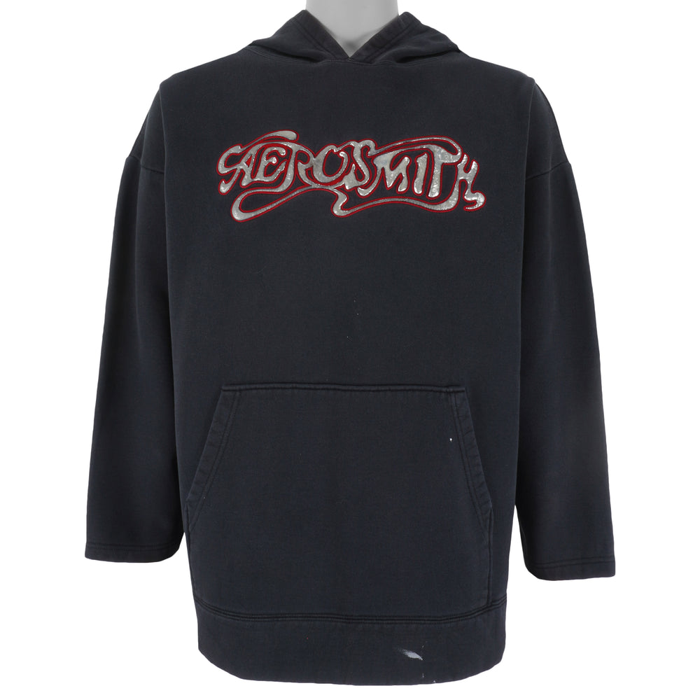 Vintage - Aerosmith Embroidered Hooded Sweatshirt 1990s X-Large vintage Retro