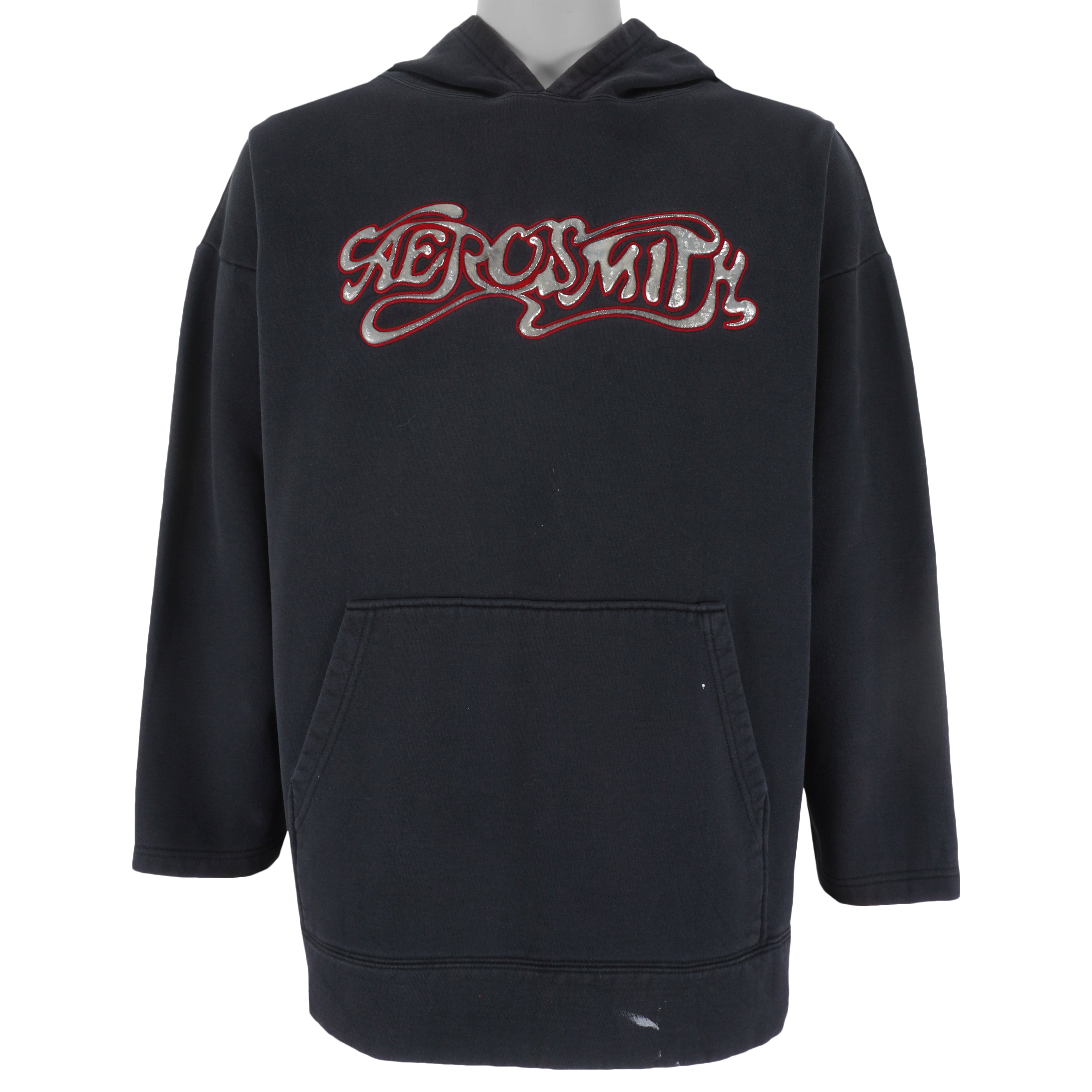 Vintage - Aerosmith Embroidered Hooded Sweatshirt 1990s X-Large vintage Retro