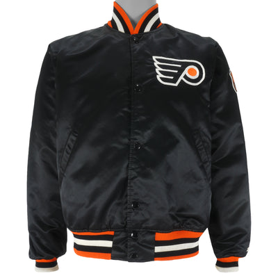 Starter - Philadelphia Flyers Embroidered Satin Jacket 1980s Medium